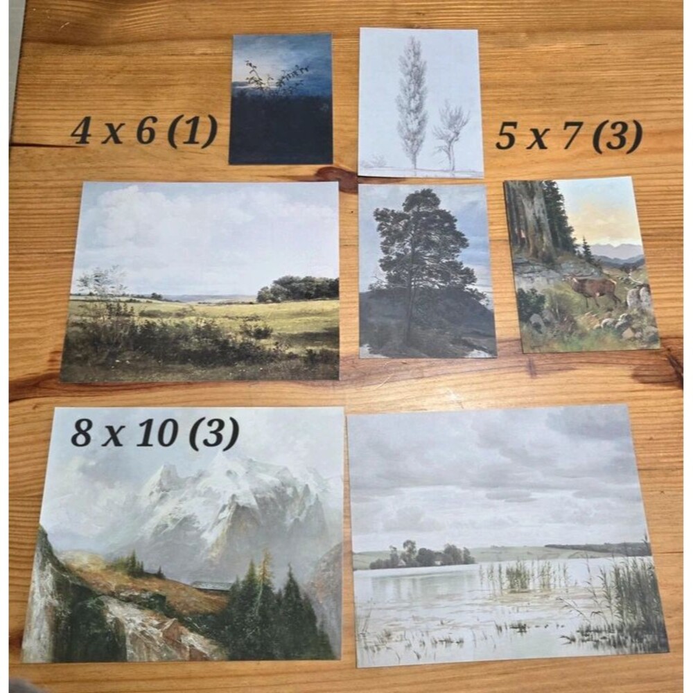 Set of Scenic Landscape Art Prints (7)